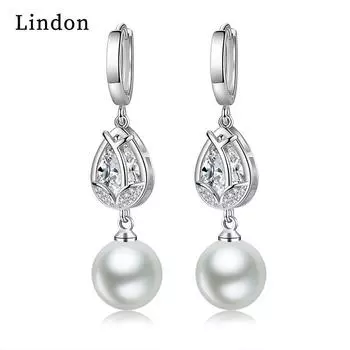 Серьги-капли Lindon из медного сплава с цирконием, серьги-капли для женщин, подарки на свадьбу