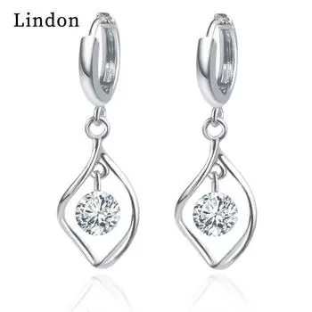 Серьги-капли Lindon из медного сплава с цирконием, серьги-капли для женщин, подарки на свадьбу