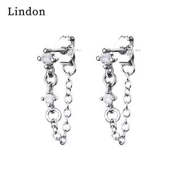 Серьги-капли Lindon из медного сплава с цирконом, серьги-капли для женщин, подарки на свадьбу