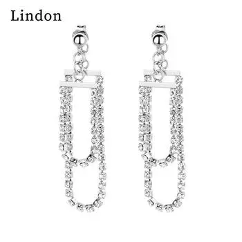 Серьги-капли Lindon из медного сплава с цирконом, серьги-капли для женщин, подарки на свадьбу