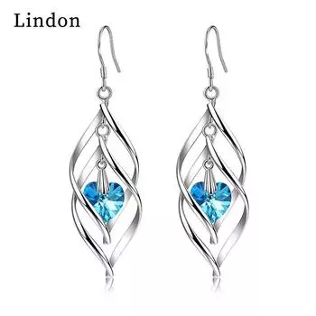 Серьги-капли Lindon из медного сплава с цирконом, серьги-капли для женщин, подарки на свадьбу