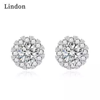 Серьги-капли Lindon из медного сплава с цирконом, серьги-капли для женщин, подарки на свадьбу белый