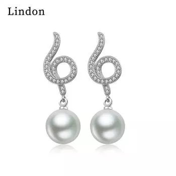 Серьги-капли Lindon из медного сплава с цирконием, серьги-капли для женщин, подарки на свадьбу