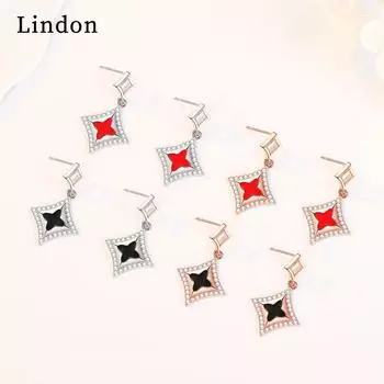 Серьги-капли Lindon из медного сплава с цирконом, серьги-капли для женщин, подарки на свадьбу