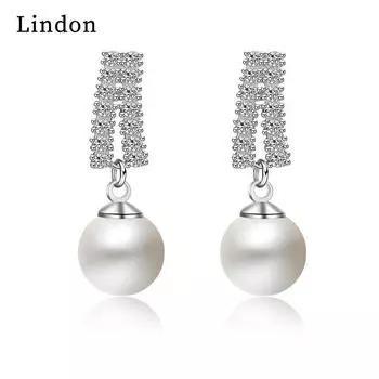 Серьги-капли Lindon из медного сплава с цирконием, серьги-капли для женщин, подарки на свадьбу