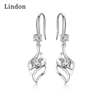 Серьги-капли Lindon из медного сплава с цирконом, серьги-капли для женщин, подарки на свадьбу