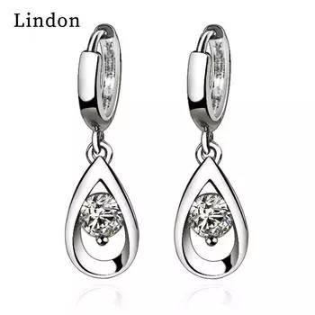 Серьги-капли Lindon из медного сплава с цирконом, серьги-капли для женщин, подарки на свадьбу