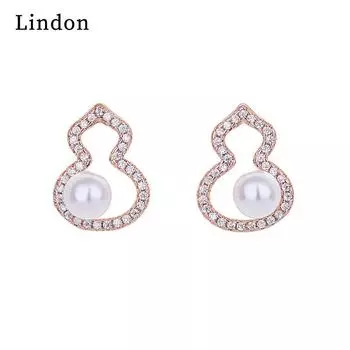 Серьги-капли Lindon из медного сплава с цирконом, серьги-капли для женщин, подарки на свадьбу серебряный