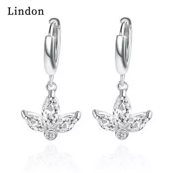 Серьги-капли Lindon из медного сплава с цирконом, серьги-капли для женщин, подарки на свадьбу