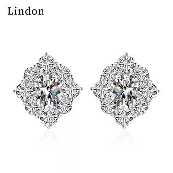 Серьги-капли Lindon из медного сплава с цирконом, серьги-капли для женщин, подарки на свадьбу белый