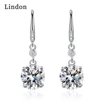 Серьги-капли Lindon из медного сплава с цирконом, серьги-капли для женщин, подарки на свадьбу белый