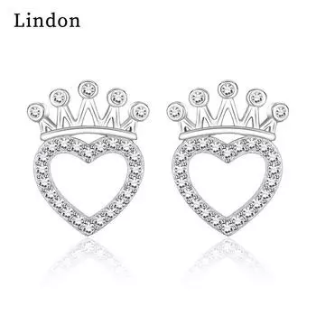 Серьги-капли Lindon из медного сплава с цирконом, серьги-капли для женщин, подарки на свадьбу серебряный