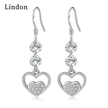 Серьги-капли Lindon из медного сплава с цирконом, серьги-капли для женщин, подарки на свадьбу