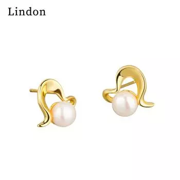 Серьги-капли Lindon из медного сплава с синтетическим жемчугом, серьги-капли для женщин, подарки для свадебной вечеринки серебряный