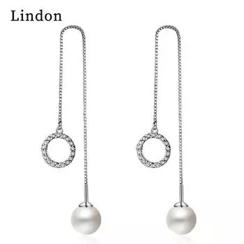 Серьги-капли Lindon из медного сплава с цирконием, серьги-капли для женщин, подарки на свадьбу