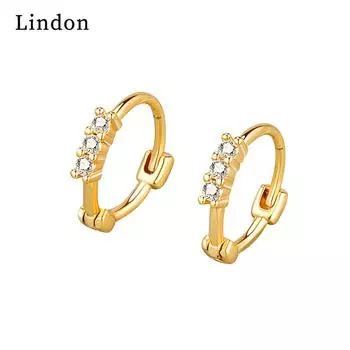 Серьги-капли Lindon из медного сплава с цирконом, серьги-капли для женщин, подарки на свадьбу серебряный