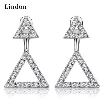 Серьги-капли Lindon из медного сплава с цирконом, серьги-капли для женщин, подарки на свадьбу серебряный