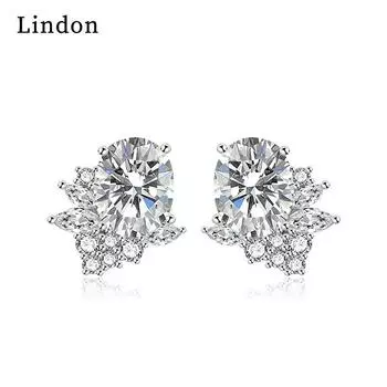 Серьги-капли Lindon из медного сплава с цирконом, серьги-капли для женщин, подарки на свадьбу белый