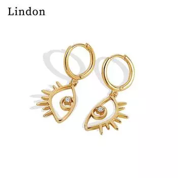 Серьги-капли Lindon из медного сплава с цирконом, серьги-капли для женщин, подарки на свадьбу серебряный