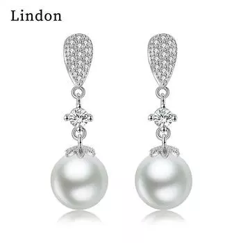 Серьги-капли Lindon из медного сплава с цирконом, серьги-капли для женщин, подарки на свадьбу