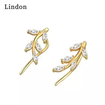 Серьги-капли Lindon из медного сплава с цирконом, серьги-капли для женщин, подарки на свадьбу серебряный