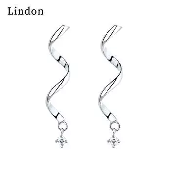 Серьги-капли Lindon из медного сплава с цирконом, серьги-капли для женщин, подарки на свадьбу