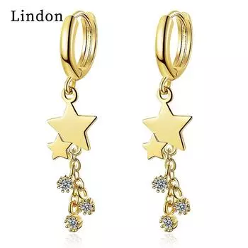 Серьги-капли Lindon из медного сплава с цирконом, серьги-капли для женщин, подарки на свадьбу