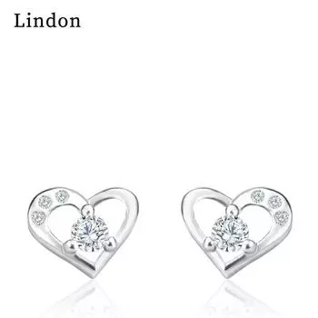 Серьги-капли Lindon из медного сплава с цирконом, серьги-капли для женщин, подарки на свадьбу серебряный