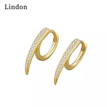 Серьги-капли Lindon из медного сплава с цирконом, серьги-капли для женщин, подарки на свадьбу серебряный