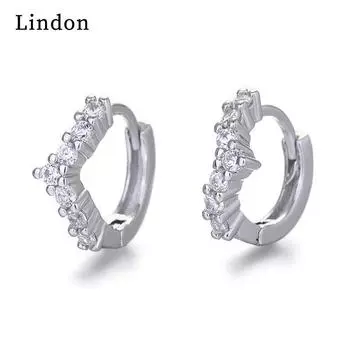 Серьги-капли Lindon из медного сплава с цирконом, серьги-капли для женщин, подарки на свадьбу серебряный