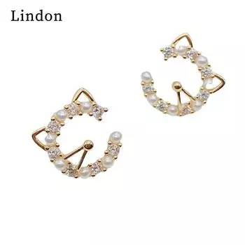 Серьги-капли Lindon из медного сплава с цирконом, серьги-капли для женщин, подарки на свадьбу золотой