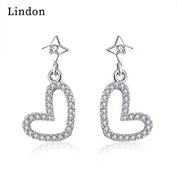 Серьги-капли Lindon из медного сплава с цирконом, серьги-капли для женщин, подарки на свадьбу