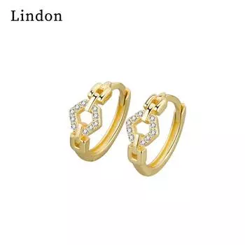 Серьги-капли Lindon из медного сплава с цирконом, серьги-капли для женщин, подарки на свадьбу серебряный