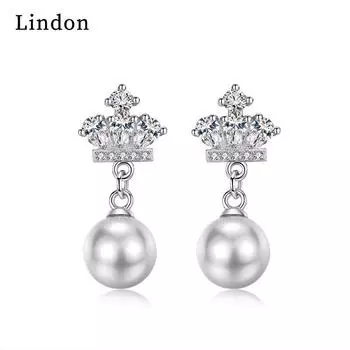 Серьги-капли Lindon из медного сплава с цирконом, серьги-капли для женщин, подарки на свадьбу