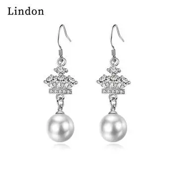 Серьги-капли Lindon из медного сплава с цирконом, серьги-капли для женщин, подарки на свадьбу