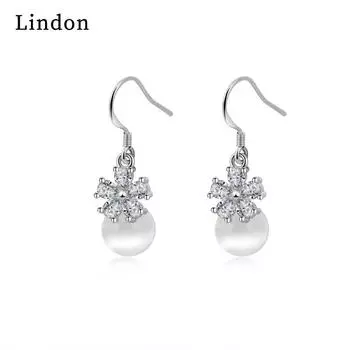 Серьги-капли Lindon из медного сплава с цирконом, серьги-капли для женщин, подарки на свадьбу