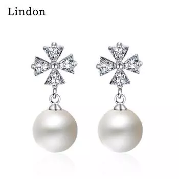 Серьги-капли Lindon из медного сплава с цирконием, серьги-капли для женщин, подарки на свадьбу