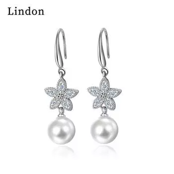 Серьги-капли Lindon из медного сплава с цирконом, серьги-капли для женщин, подарки на свадьбу