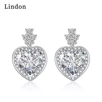 Серьги-капли Lindon из медного сплава с цирконом, серьги-капли для женщин, подарки на свадьбу белый