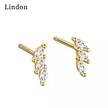 Серьги-капли Lindon из медного сплава с цирконом, серьги-капли для женщин, подарки на свадьбу серебряный