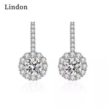 Серьги-капли Lindon из медного сплава с цирконом, серьги-капли для женщин, подарки на свадьбу