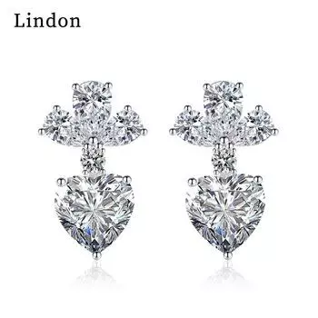 Серьги-капли Lindon из медного сплава с цирконом, серьги-капли для женщин, подарки на свадьбу белый