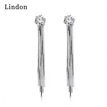 Серьги-капли Lindon из медного сплава с цирконом, серьги-капли для женщин, подарки на свадьбу