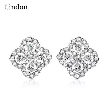 Серьги-капли Lindon из медного сплава с цирконом, серьги-капли для женщин, подарки на свадьбу белый