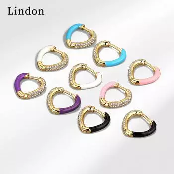 Серьги-капли Lindon из медного сплава с цирконом, серьги-капли для женщин, подарки на свадьбу розовый