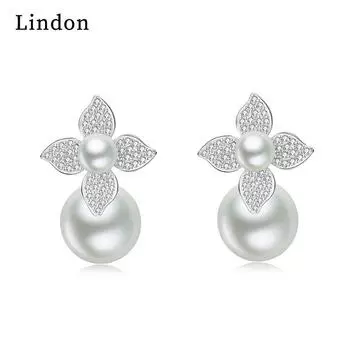 Серьги-капли Lindon из медного сплава с цирконием, серьги-капли для женщин, подарки на свадьбу