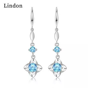 Серьги-капли Lindon из медного сплава с цирконием, серьги-капли для женщин, подарки на свадьбу