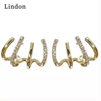 Серьги-капли Lindon из медного сплава с цирконом, серьги-капли для женщин, подарки на свадьбу серебряный