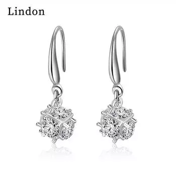 Серьги-капли Lindon из медного сплава с цирконом, серьги-капли для женщин, подарки на свадьбу