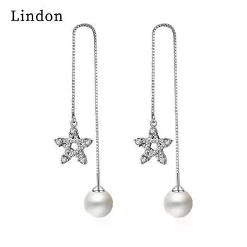 Серьги-капли Lindon из медного сплава с цирконием, серьги-капли для женщин, подарки на свадьбу